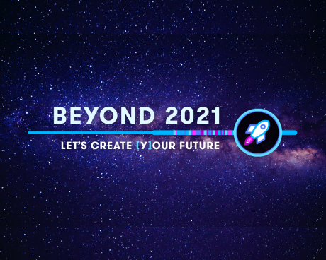Afbeelding bij het Inspiratiefestival Beyond 2021. Let's create [y]our future
